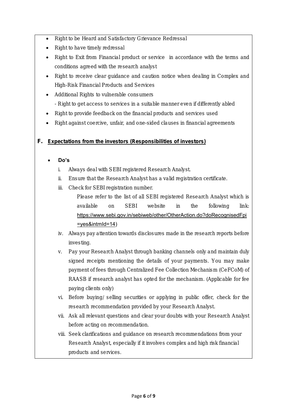 Investor Charter page 4